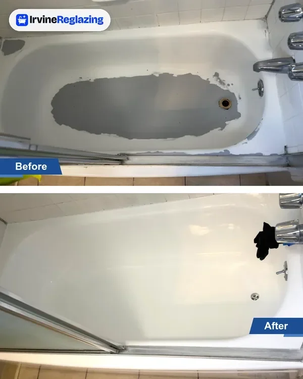 Before and after: failed patch repair, redone right
