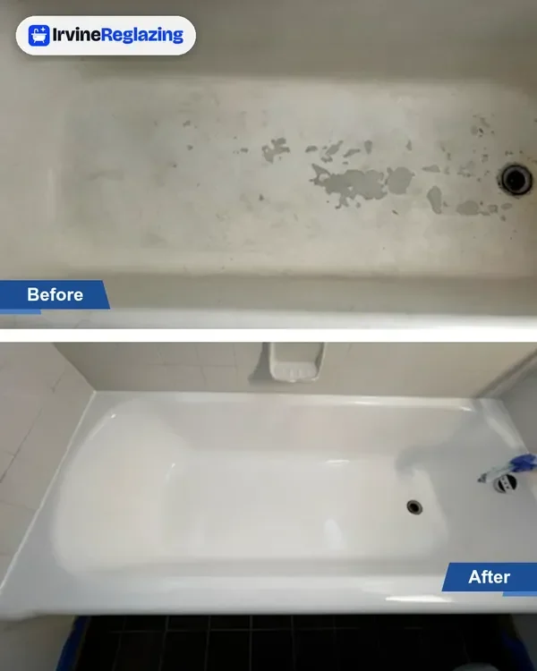 Before and after: peeling previous reglaze